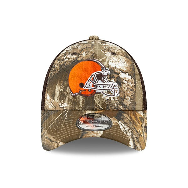 Cleveland Browns New Era Trucker Mesh 9FORTY Snapback Hat - Realtree Camo