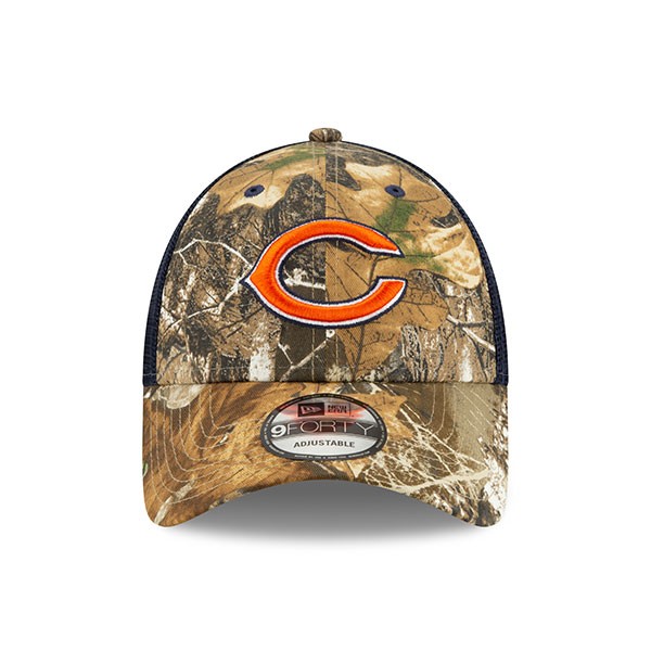 Chicago Bears New Era Trucker Mesh 9FORTY Snapback Hat - Realtree Camo