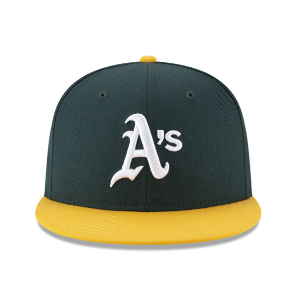 Oakland Athletics 1989 World Series EXCLUSIVE New Era 59FIFTY Fitted MLB Hat – Green/Yellow/Gray Bottom