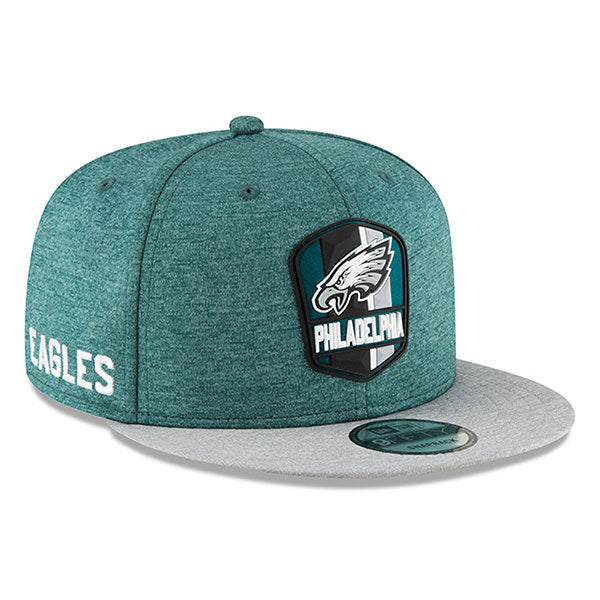 Philadelphia Eagles New Era 2018 NFL Sideline Road Official 9Fifty Snapback Hat