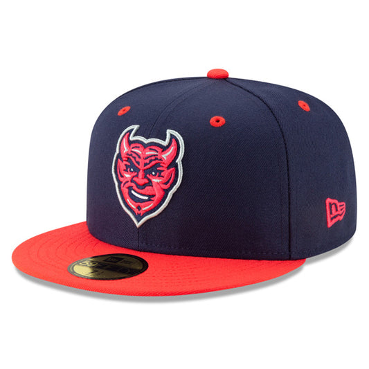 Iowa Cubs (Demonios) New Era Copa de la Diversion (FUN CUP) 59FIFTY Fitted Hat - Navy/Lava Red