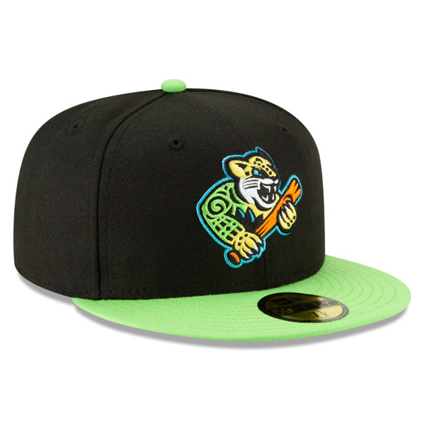 Greensboro Grasshoppers (OCELOTES) New Era Copa de la Diversion (FUN CUP) 59FIFTY Fitted Hat - Black/Lime