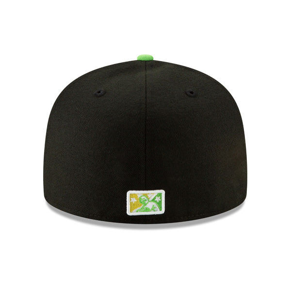 Greensboro Grasshoppers (OCELOTES) New Era Copa de la Diversion (FUN CUP) 59FIFTY Fitted Hat - Black/Lime