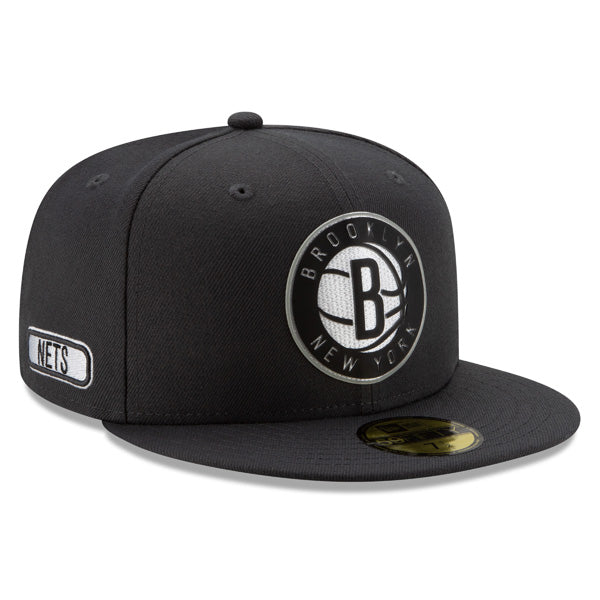 Brooklyn Nets New Era Back Half Fitted 59Fifty NBA Hat - Graphite