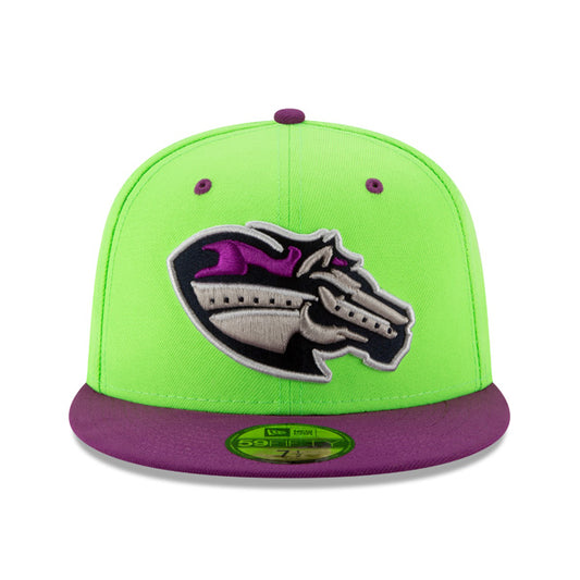 Stockton Ports (CABALLOS) New Era Copa de la Diversion (FUN CUP) 59FIFTY Fitted Hat - Lime/Lavender