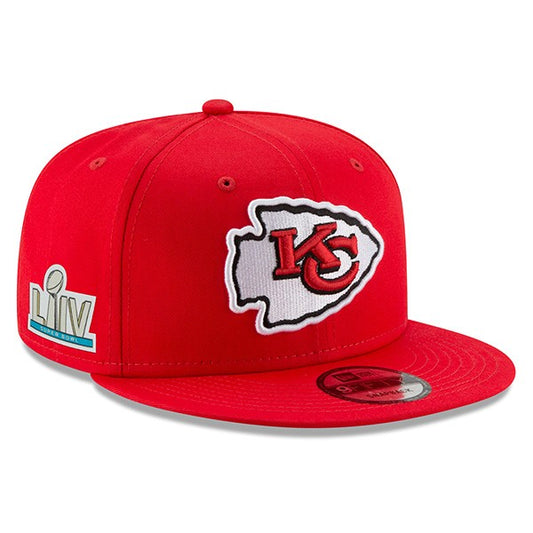 Kansas City Chiefs New Era Super Bowl LIV Bound Sidepatch 9FIFTY Snapback Adjustable Hat - Red