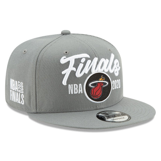 Miami Heat New Era 2020 NBA Eastern Conference Champions Locker Room 9FIFTY Snapback Hat - Gray