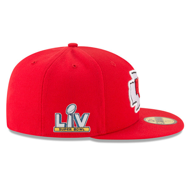 Kansas City Chiefs New Era Super Bowl LV Bound Side Patch 59FIFTY Fitted Hat - Red