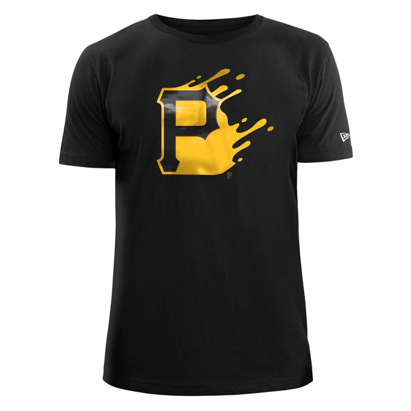 Pittsburgh Pirates New Era SPLATTER Short Sleeve MLB T-Shirt - Black/Yellow