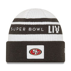 San Francisco 49ers New Era Super Bowl LIV Bound Cuffed Knit Hat - White/Graphite