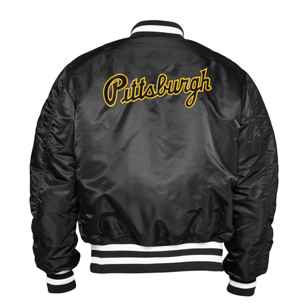 Pittsburgh Pirates Alpha Industries X New Era MA-1 Bomber Reversible Jacket - Black