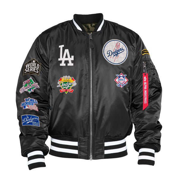 Los Angeles Dodgers Alpha Industries X New Era MA-1 Bomber Reversible Jacket - Black