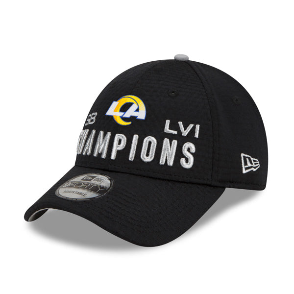 Los Angeles Rams New Era Super Bowl LVI Champions Locker Room Trophy Collection 9FORTY Snapback Adjustable Hat - Black