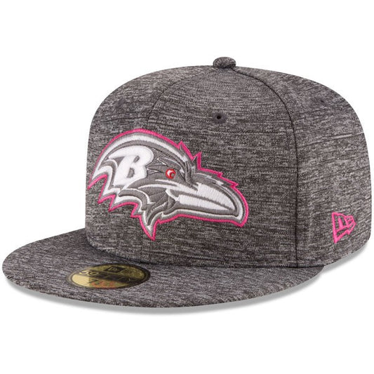 Baltimore Ravens New Era 2016 NFL Breast Cancer Awareness (BCA) Sideline 59FIFTY Fitted Hat