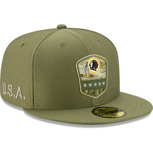 Washington Redskins New Era 2019 Salute to Service Sideline 59FIFTY Fitted Hat - Olive