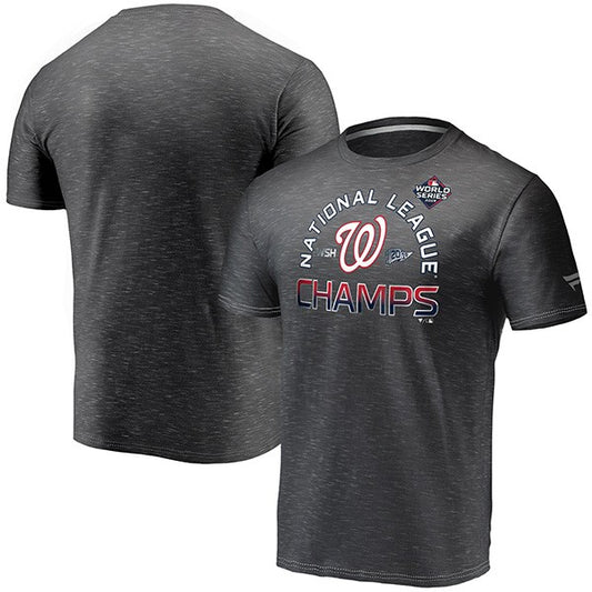 Washington Nationals Fanatics 2019 National League Champions Locker Room T-Shirt - Gray