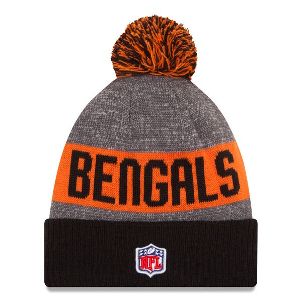 Cincinnati Bengals New Era 2016 NFL On-Field SPORT KNIT Cuffed Pom Hat
