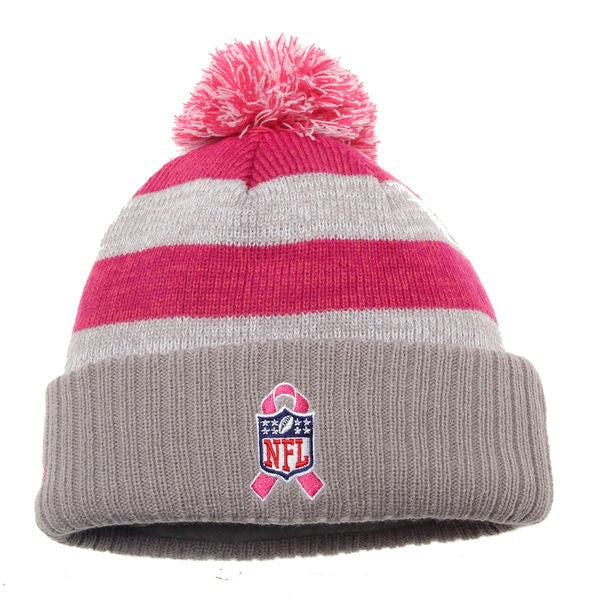 Carolina Panthers New Era Women's 2016 Breast Cancer Awareness (BCA) Sideline Cuffed Pom Knit Hat