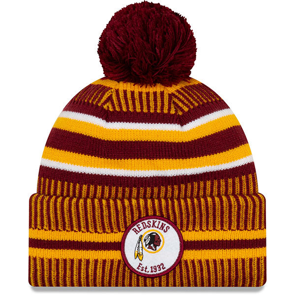 Washington Redskins New Era 2019 NFL On-Field SPORT KNIT Cuffed Pom Hat