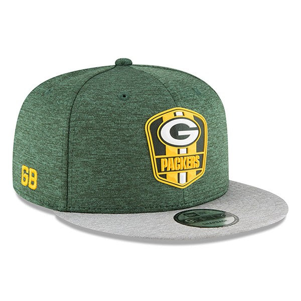 Green Bay Packers New Era 2018 NFL Sideline Road Official 9Fifty Snapback Hat