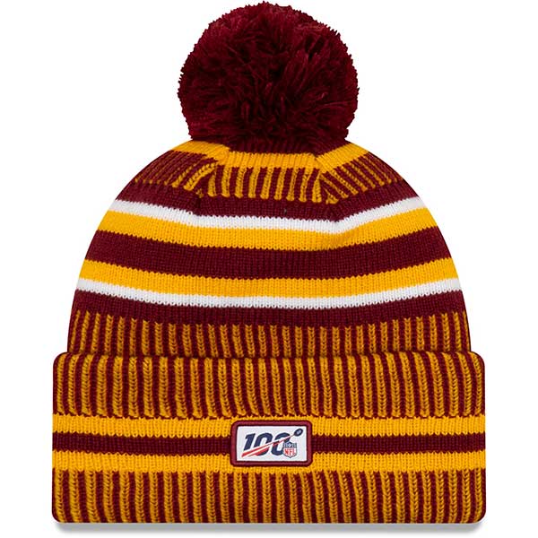 Washington Redskins New Era 2019 NFL On-Field SPORT KNIT Cuffed Pom Hat