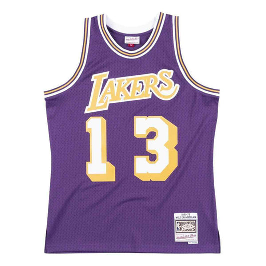 Wilt Chamberlin Los Angeles Lakers 1971-72 Mitchell & Ness HWC Swingman Jersey - Purple