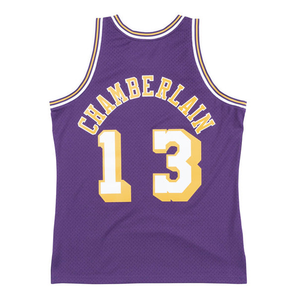 Wilt Chamberlin Los Angeles Lakers 1971-72 Mitchell & Ness HWC Swingman Jersey - Purple