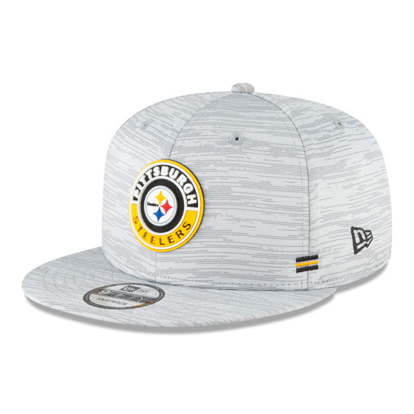 Pittsburgh Steelers New Era 2020 NFL Sideline Official 9FIFTY Snapback Hat - Gray