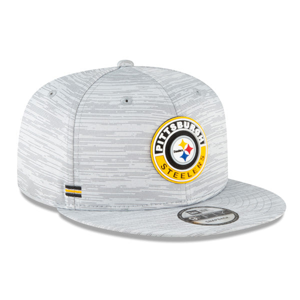 Pittsburgh Steelers New Era 2020 NFL Sideline Official 9FIFTY Snapback Hat - Gray