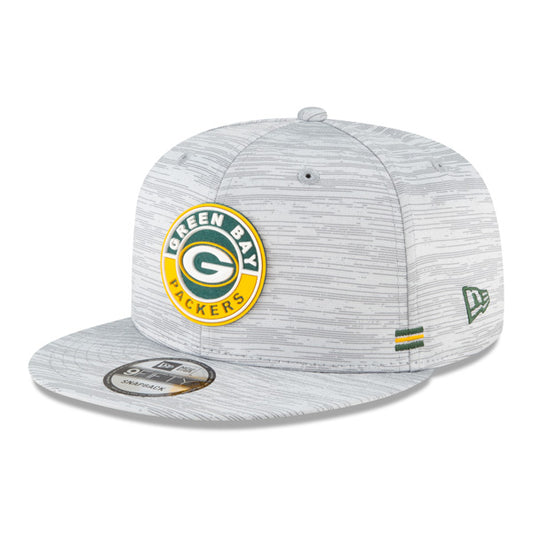 Green Bay Packers New Era 2020 NFL Sideline Official 9FIFTY Snapback Hat - Gray