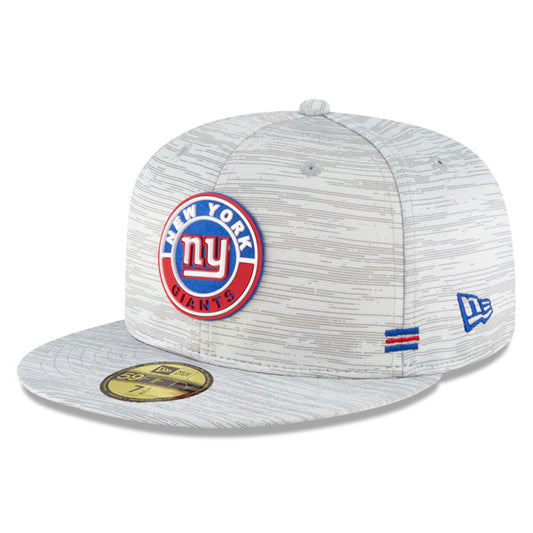 New York Giants New Era 2020 NFL Official Sideline 59FIFTY Fitted Hat - Gray