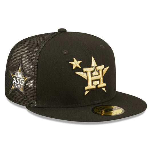 Houston Astros New Era 2022 MLB All-Star Game On-Field 59FIFTY Fitted Hat - Black/Gold