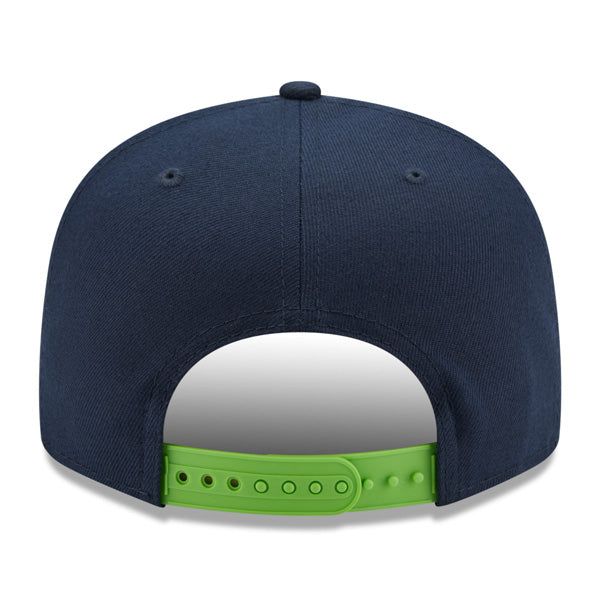 Seattle Seahawks New Era NFL THROWBACK STRIKE 9Fifty Snapback Hat - Navy