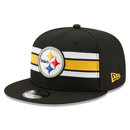 Pittsburgh Steelers New Era NFL THROWBACK STRIKE 9Fifty Snapback Hat - Black