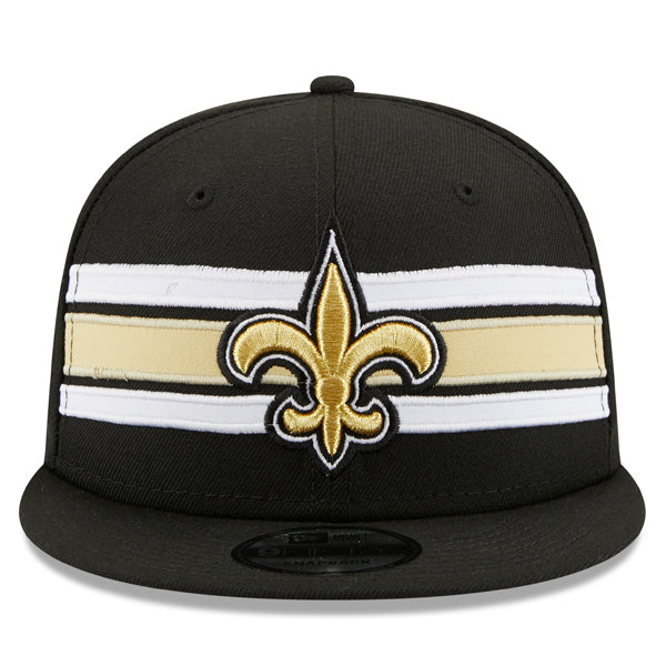 New Orleans Saints New Era NFL THROWBACK STRIKE 9Fifty Snapback Hat - Black