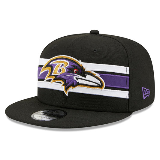 Baltimore Ravens New Era NFL THROWBACK STRIKE 9Fifty Snapback Hat - Black