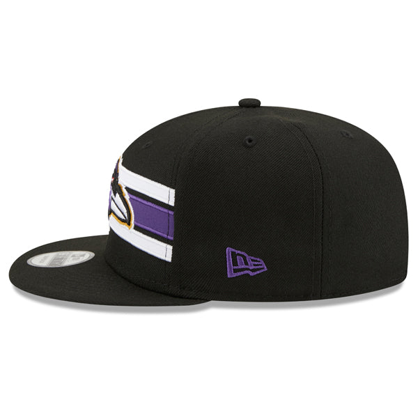Baltimore Ravens New Era NFL THROWBACK STRIKE 9Fifty Snapback Hat - Black