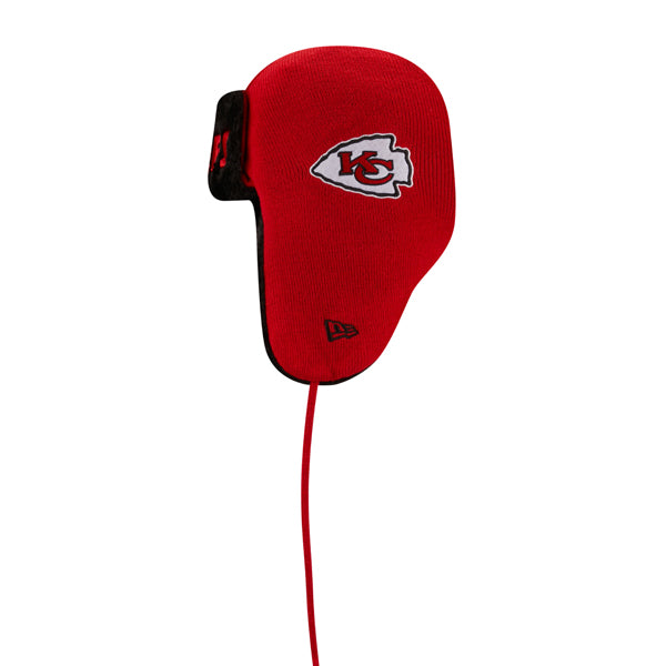 Kansas City Chiefs New Era NFL Helmet Head Trapper Knit Hat - Red/Black