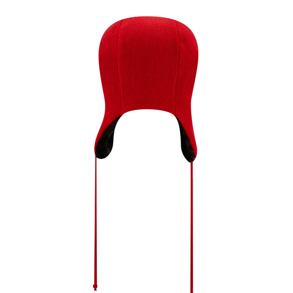 Kansas City Chiefs New Era NFL Helmet Head Trapper Knit Hat - Red/Black