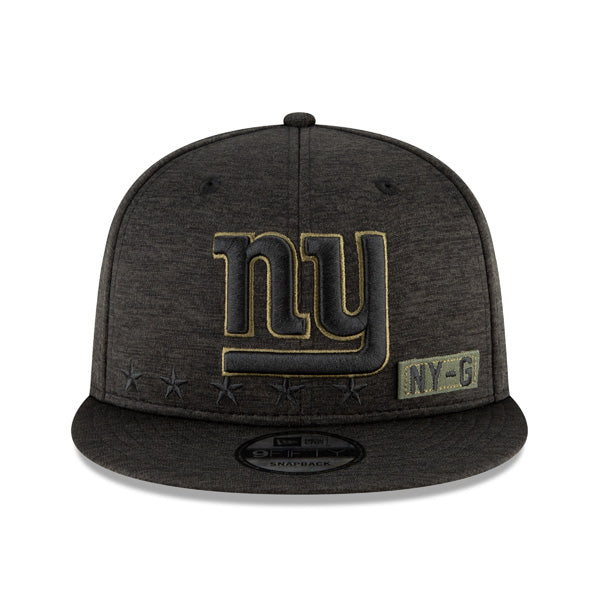 New York Giants NFL 2020 Salute to Service 9FIFTY Snapback Hat - Heather Black