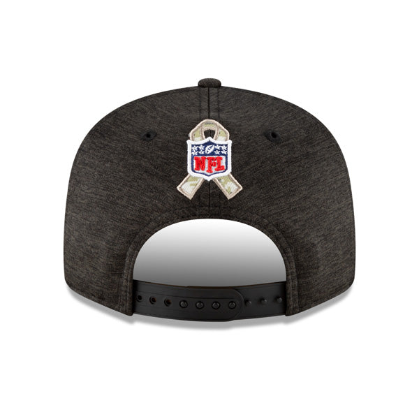 New England Patriots NFL 2020 Salute to Service 9FIFTY Snapback Hat - Heather Black