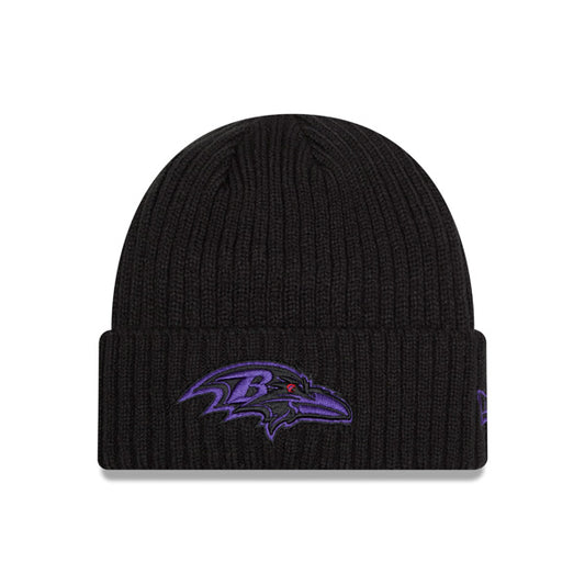 Baltimore Ravens New Era NFL Core Classic Pop Cuffed Knit Hat - Black