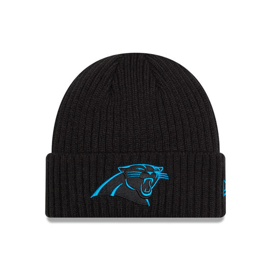 Carolina Panthers New Era NFL Core Classic Pop Cuffed Knit Hat - Black