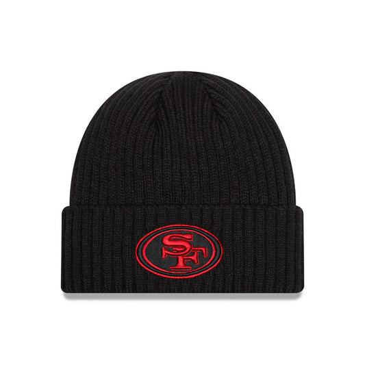 San Francisco 49ers New Era NFL Core Classic Pop Cuffed Knit Hat - Black