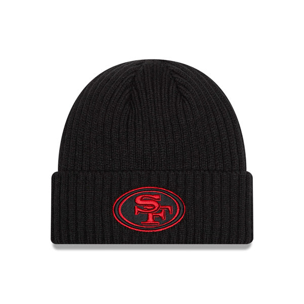 San Francisco 49ers New Era NFL Core Classic Pop Cuffed Knit Hat - Black