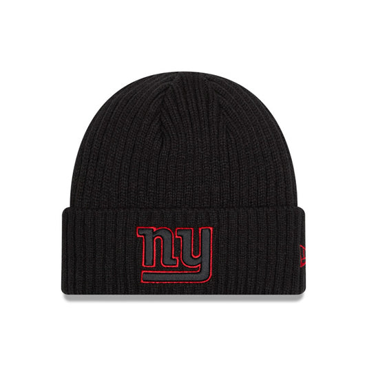 New York Giants New Era NFL Core Classic Pop Cuffed Knit Hat - Black
