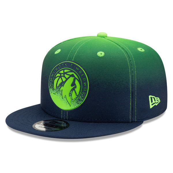 Minnesota Timberwolves New Era NBA 2021 Back Half 9FIFTY Snapback Hat - Green/Navy