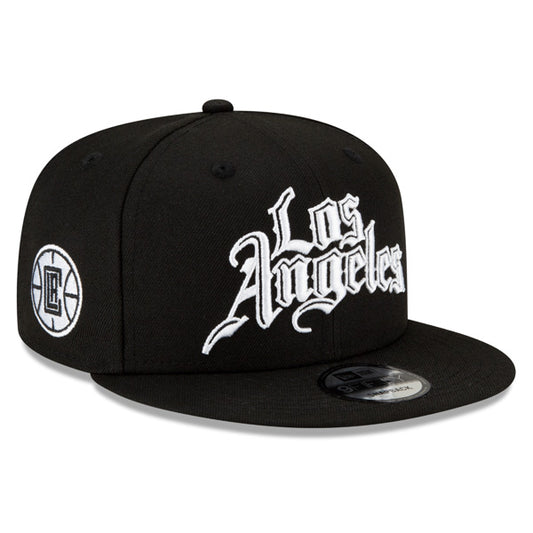 Los Angeles Clippers New Era 2021 City Edition Primary 9FIFTY Snapback Hat -Black/White