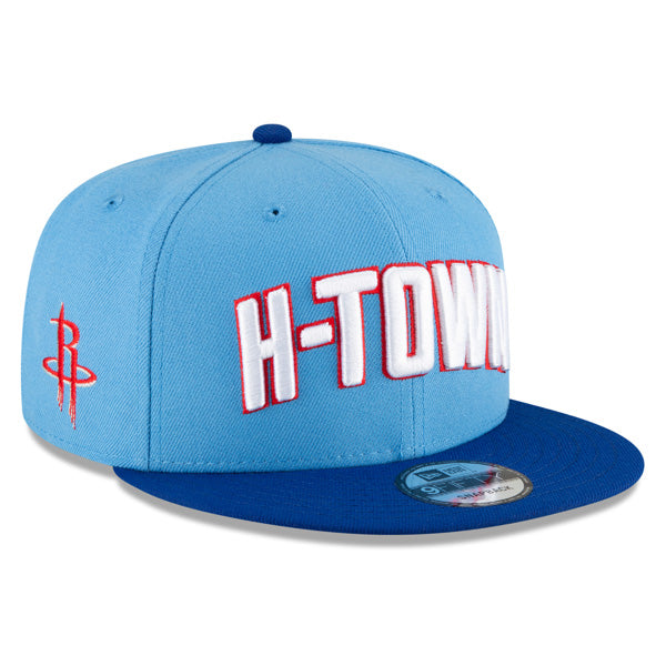 Houston Rockets New Era 2021 City Edition Primary 9FIFTY Snapback Hat -Sky/Red