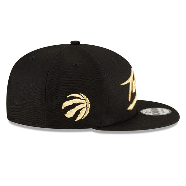 Toronto Raptors New Era 2021 City Edition Primary 9FIFTY Snapback Hat - Black/Gold
